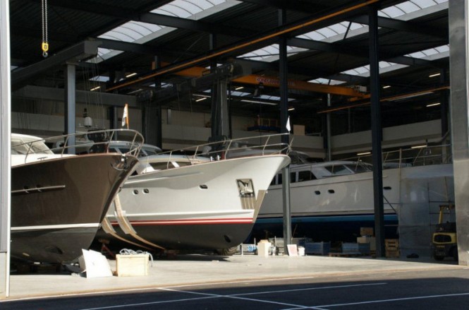 Newly refitted Mulder 73 Wheelhouse motor yacht Float ready to leave the shed
