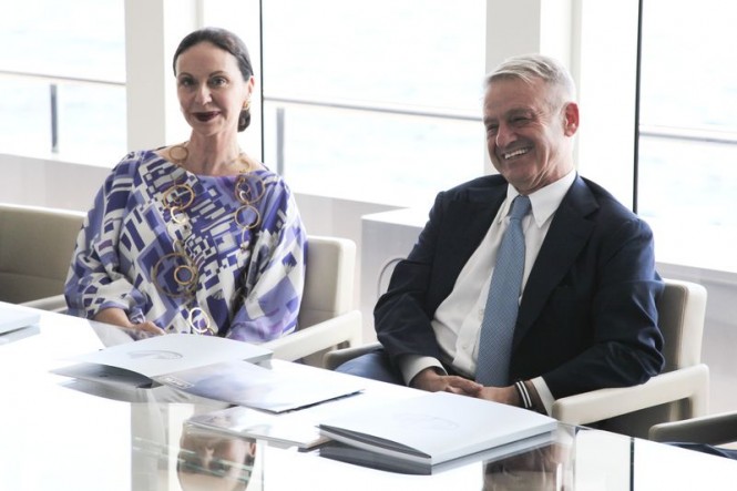 PHOTO CREDITS VINCENT CROS – LEFT, CRISTIANA LONGARINI, VSY DIRECTOR – RIGHT, CORRADO CLINI, General Director for Sustainable Development, Climate and Energy of the Italian Ministry of the Environment