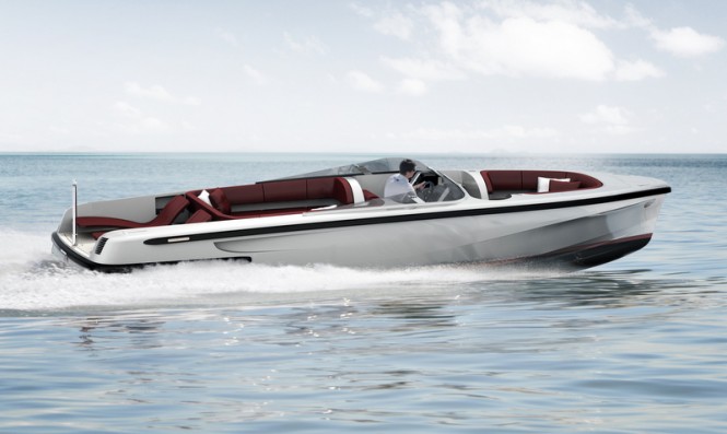 Pascoe Limo yacht tender at full speed
