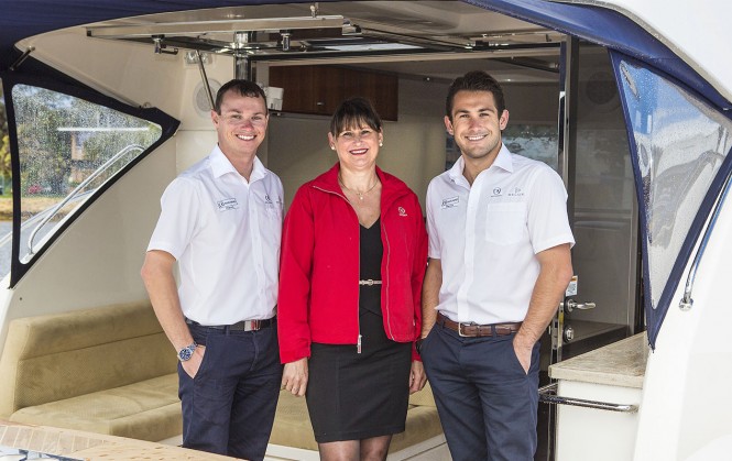 R Marine Perth's owner care manager Tim Wright welcomes Sue Totterdell and Ben Watkins to the team