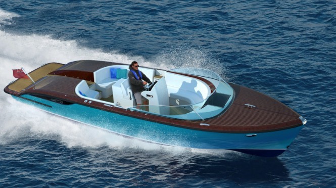 Rendering of the second Cockwells 9.5m Yacht Tender on display at the upcoming MYS 2013