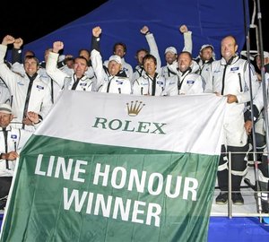 Maxi yacht EUROPA 2 takes line honours at 2013 Rolex Fastnet Race
