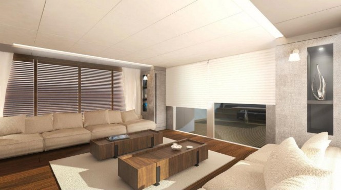 Superyacht Le Lutteur - saloon