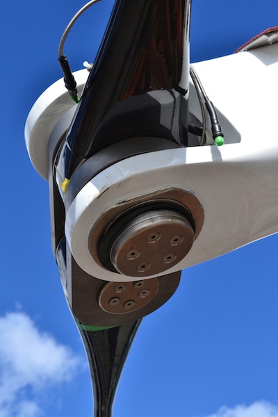 Superyacht M5 under refit at Pendennis