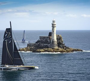 Rolex Fastnet Race 2013: 131ft superyacht Spindrift 2 first to round the Fastnet Rock