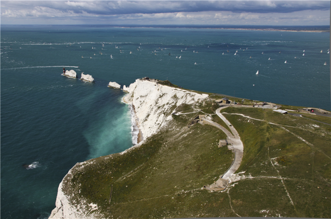 The 2011 Rolex Fastnet Fleet leaving the Solent - Photo by Rolex Carlo Borlenghi