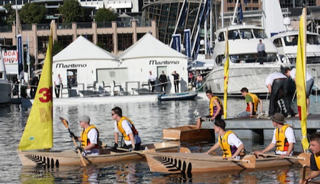 The Alloy teams competing on the water