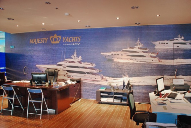 The new Go Boating Thailand office - Back wall