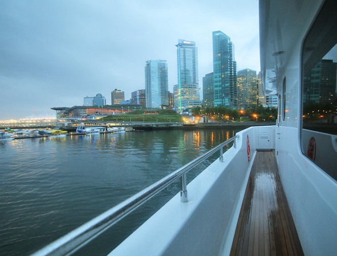Vancouver from aboard Aurora Yacht