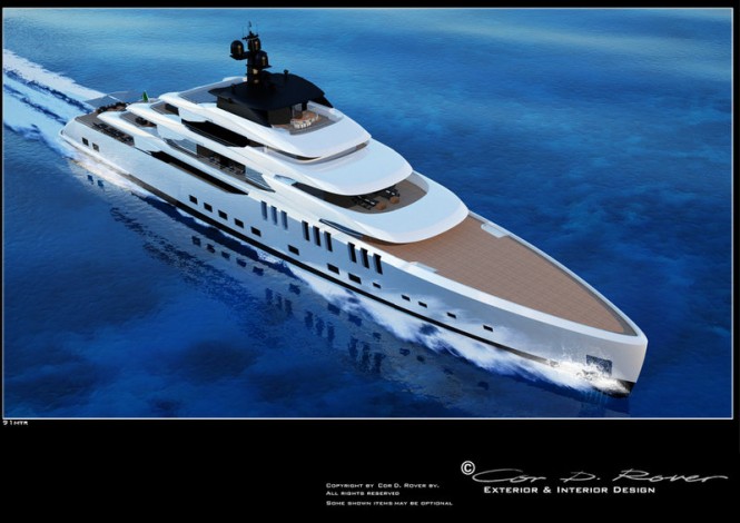 91m Beach mega yacht concept by Cor D Rover