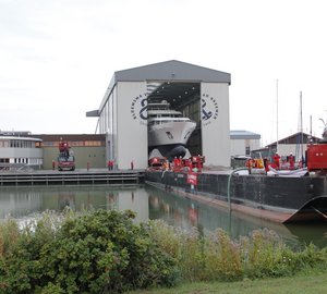 Launch of 44m Bloemsma van Breemen motor yacht BN141 (Project BVB44M)