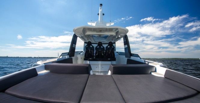Aboard Ribbon 45 mega yacht tender