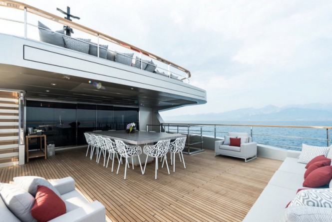 Aboard superyacht Cacos V