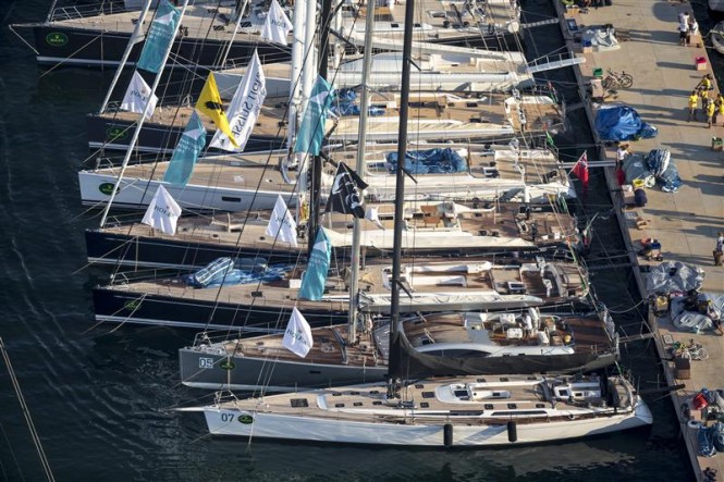 Dockside at the Yacht Club Costa Smeralda after the second day of racing