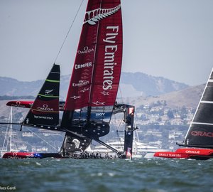 Near disaster for Emirates Team New Zealand at 34th America's Cup