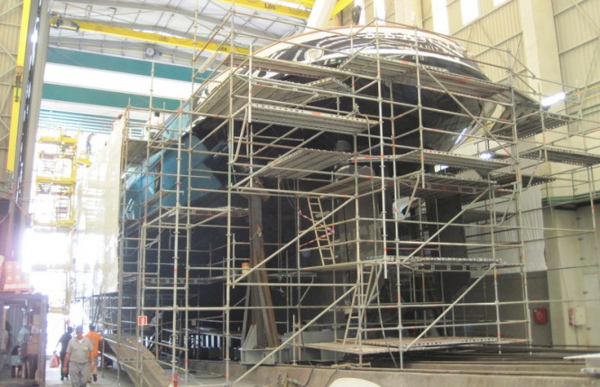 Expedition yacht Seawolf - scaffolding