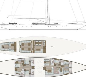 Design of sailing yacht Tempus 125 well underway at Humphreys Yacht Design