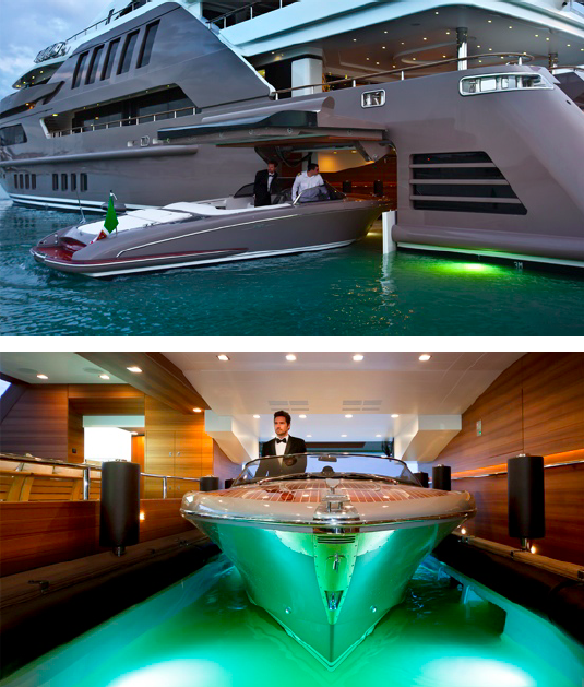 J'Ade yacht by CRN - Floating garage