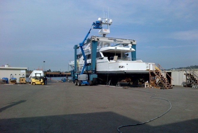 Launch of the Nordlund 111 Sportfisher superyacht