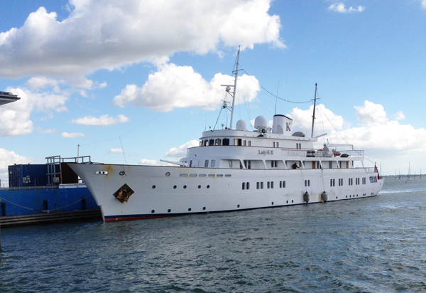 Luxury yacht Lady K II at Solent Refit