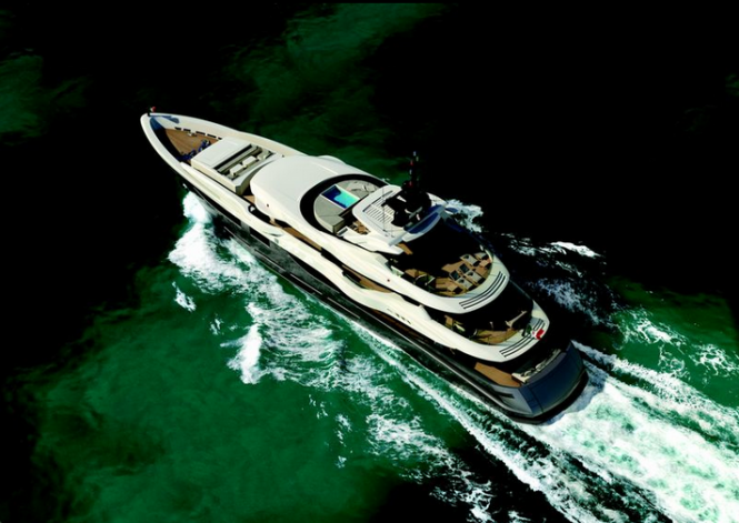 Luxury yacht M50 S - view from above