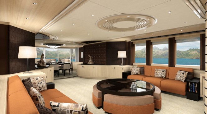 Luxury yacht Project Galatea - Saloon
