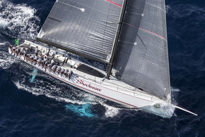 Luxury yacht Shockwave leading the Mini Maxi Rolex World Championship after Day 3