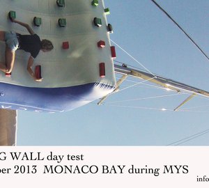Green Yachts' Climbing Wall Day Test, Monaco Yacht Show 2013, September 25