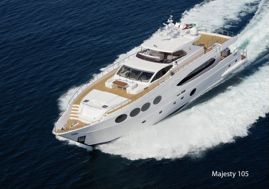 Majesty 105 luxury yacht Le Must to be displayed at the 2013 Cannes Boat Show