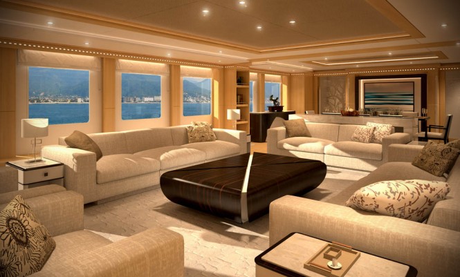 Majesty 155 Yacht - Main Saloon Majesty 155 Yacht - Main Saloon