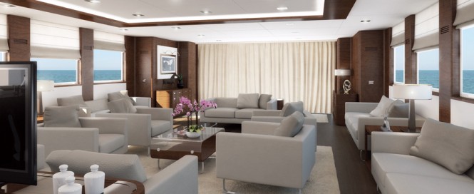 Majesty 155 superyacht - Main Saloon Majesty 155 superyacht - Main Saloon