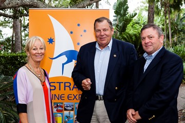 MaryAnne Edwards AIMEX CEO, Richard Chapman AIMEX President, The Hon Bob Baldwin MP