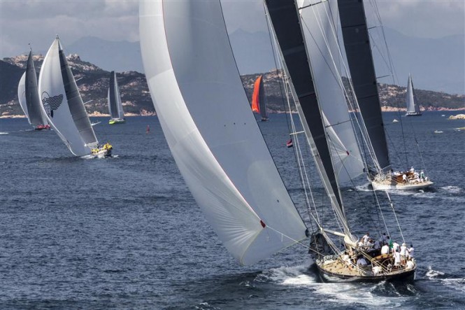 Maxi Yacht Rolex Cup fleet during the fourth day of racing