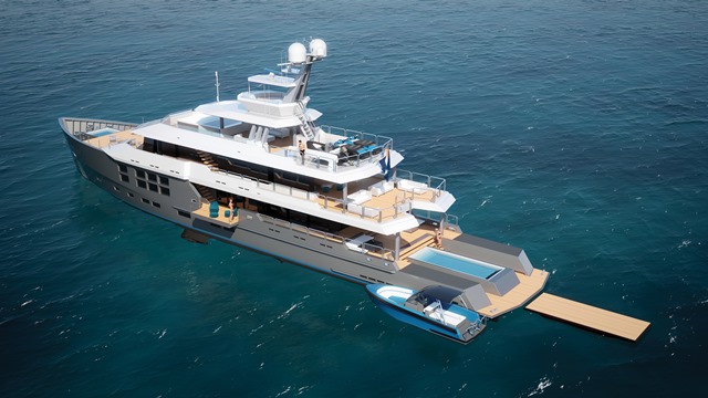 McMullen and Wing 50m superyacht Big Star - Aft perspective