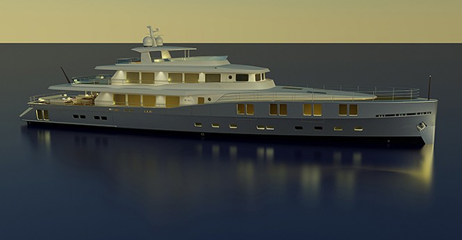 New 50m superyacht B165 concept by Barracuda Yacht Design