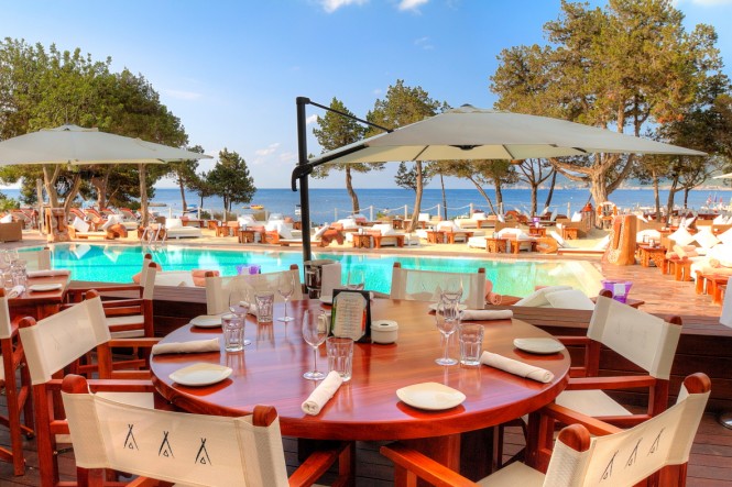 Nikki Beach in the popular Spanish yacht charter destination - Ibiza