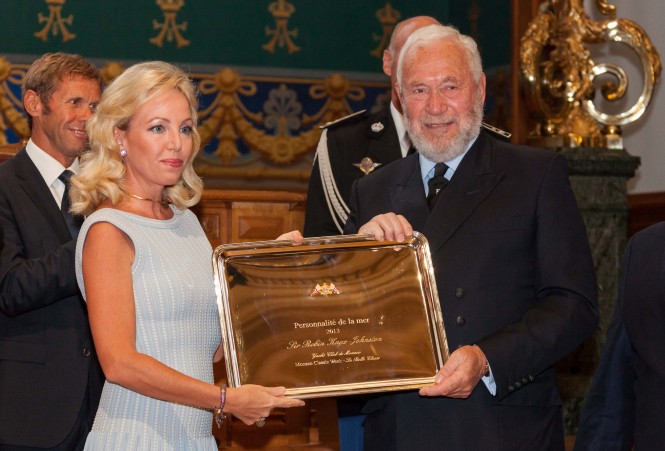 Princesse Camilla de Bourbon Sicile and Sir Robin Knox Johnston - Photo by Andrea PisapiaYCM