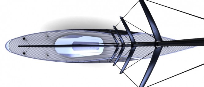 Renaissance superyacht from above