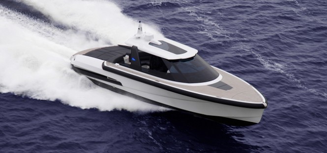 Ribbon 45 superyacht tender at full speed