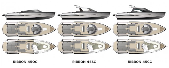 Ribbon 45 yacht tenders - Layout