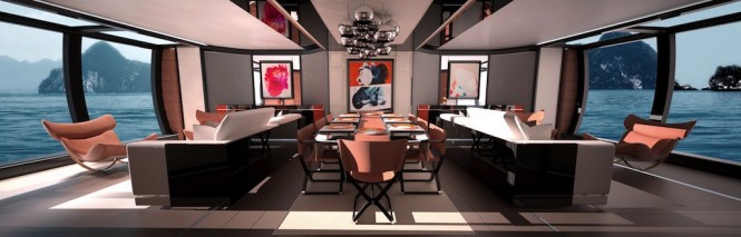 Super yacht concept Renaissance by George Wolstenholme - saloon