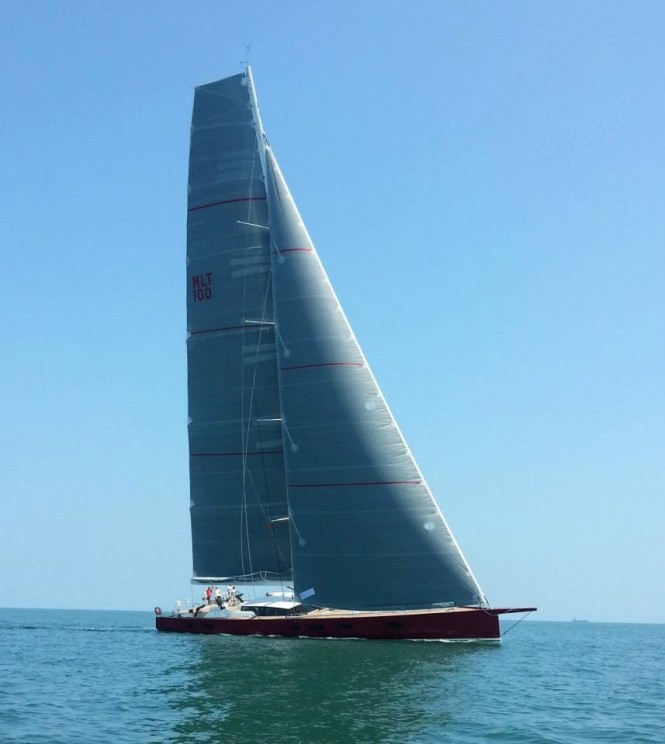 Superyacht Nomade IV sailing in the Golf of Venice in Italy