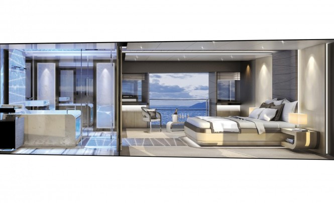 Superyacht Oceano 42 - Owners Cabin with bathroom