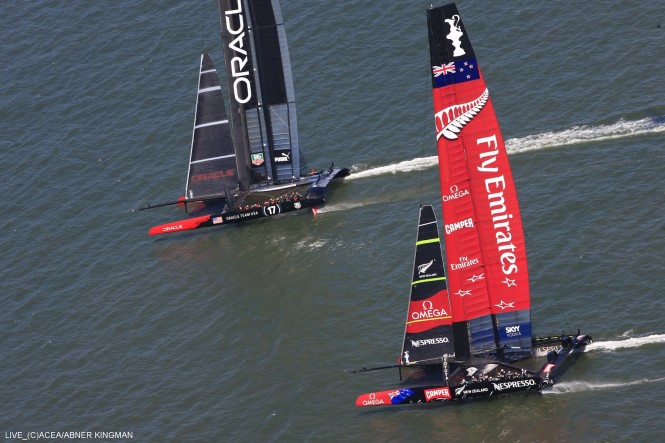 34th America's Cup - Oracle vs ETNZ; Day 1 Racing 34th America's Cup - Oracle vs ETNZ; Day 1 Racing