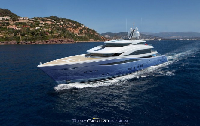 65m Tony Castro mega yacht project