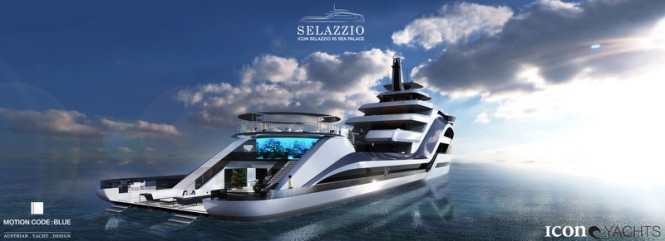 95m mega yacht SELAZZIO concept by ICON Yachts and Motion Code Blue