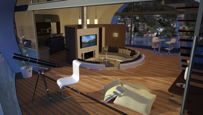 Floating Lodge Yacht Concept - Lounge