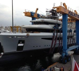 Photos from launch of 50m Cosmo Explorer motor yacht I-NOVA