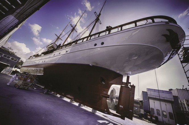 62m mega yacht Baboon under refit at Amico & Co 62m mega yacht Baboon under refit at Amico & Co