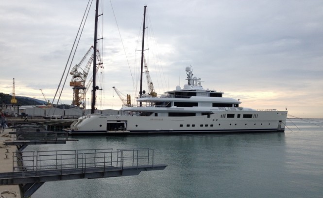73m Perini Navi mega yacht GRACE E with the specialized equipment by Nautical Structures